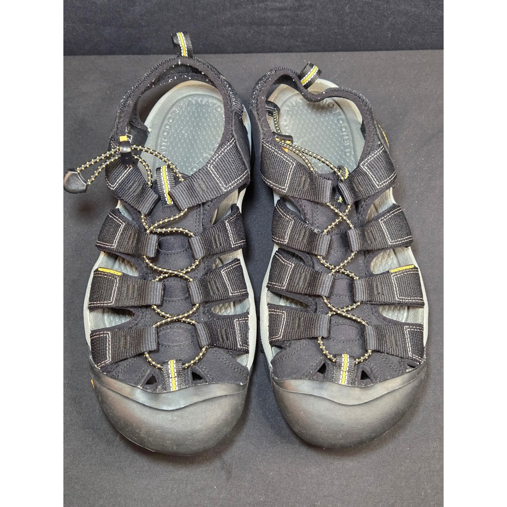 Keen Newport H2 Mens Sandals Black Yellow Waterproof Hiking Shoe 1001907 Size 12